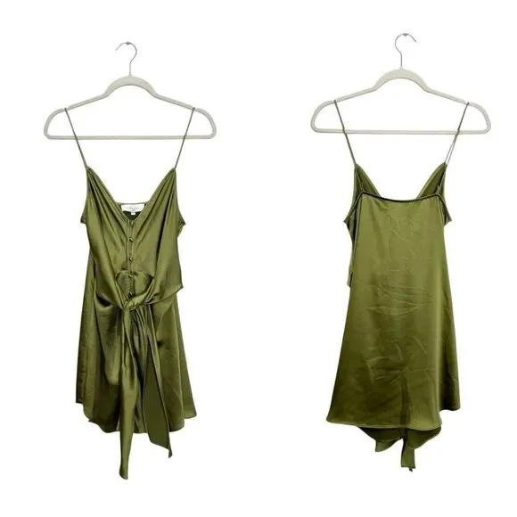 L'Academie Terina Dress in Light Olive Green - Picture 10 of 10